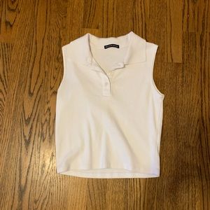 sleeveless collard brandy melville top